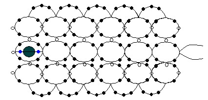 Схема ожерелья в технике АНКАРС (фриволите с бисером)