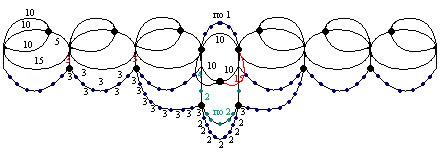 Схема колье Маркиза в технике АНКАРС (фриволите с бисером)