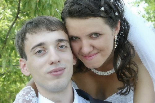 Николай и Екатерина в день свадьбы - колье Нежность